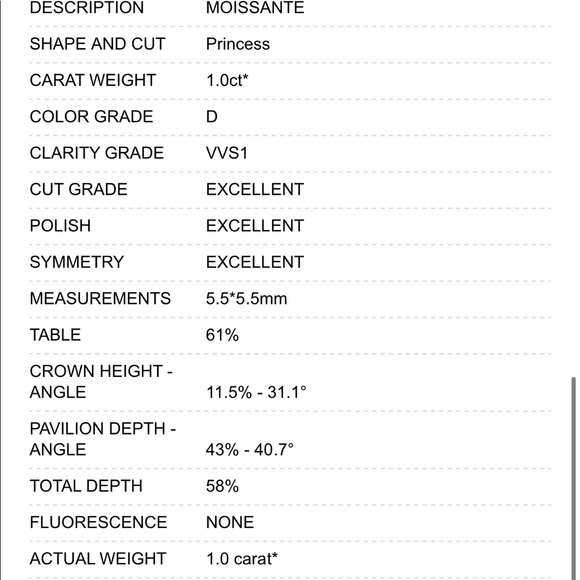 1ct moissanite diamond ring with Certificate - Picture 12 of 14